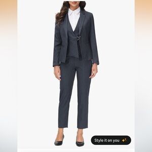 3 piece navy suit size L - NWT